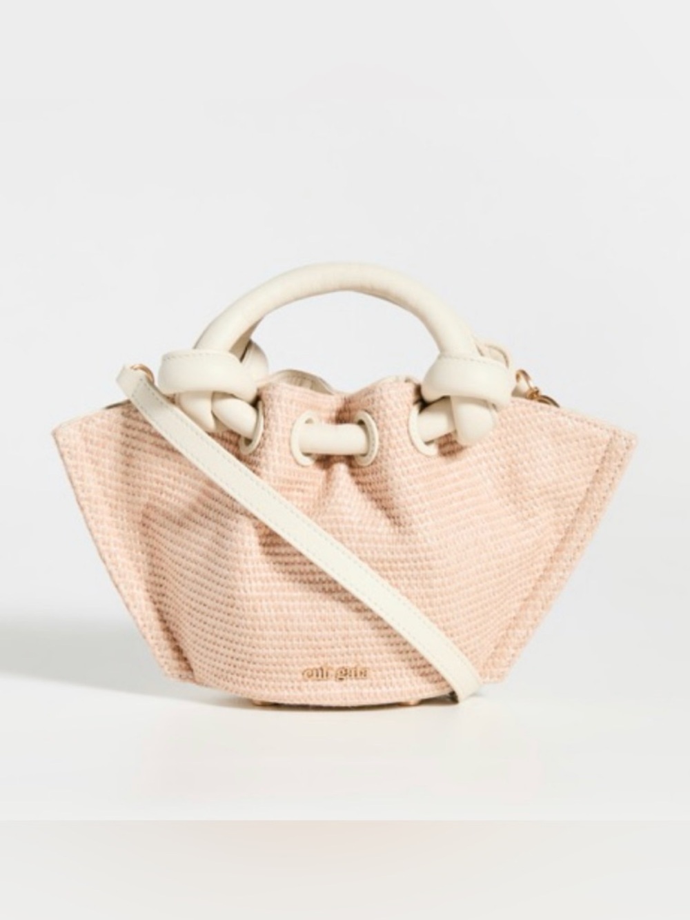 Cult Gaia “Daya” mini knot crossbody top handle bag